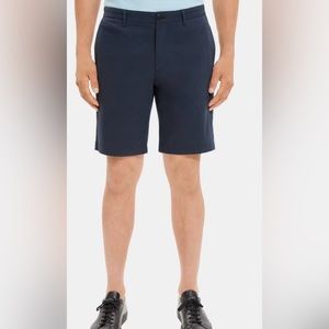 Mens Theory navy flat front shorts size 30